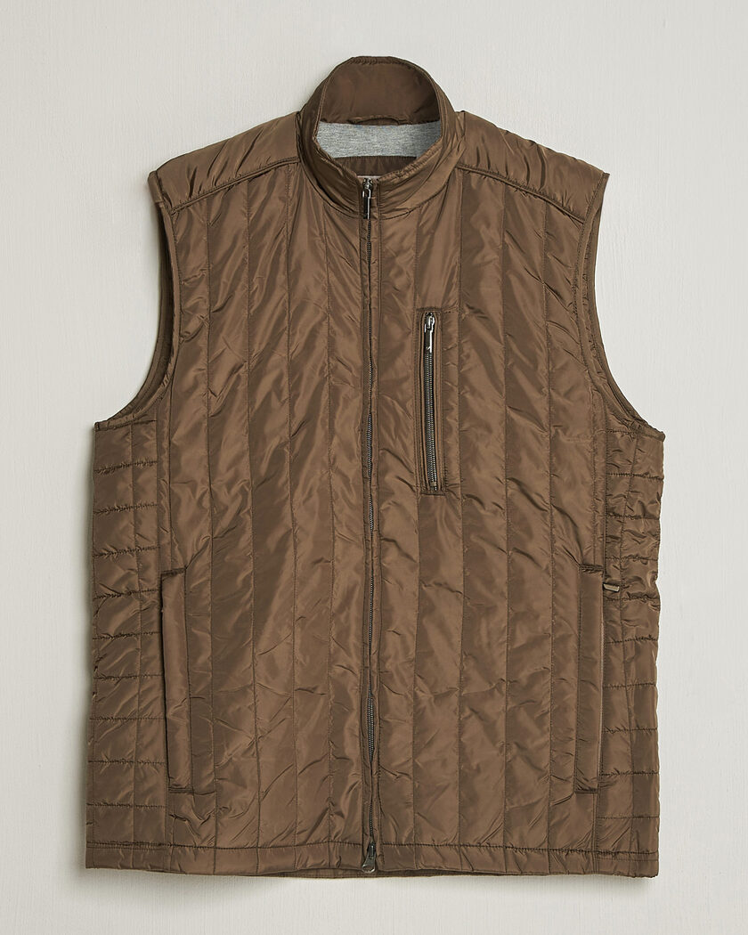 Stenströms Nylon Quilted Light Padded Vest Olive – Green