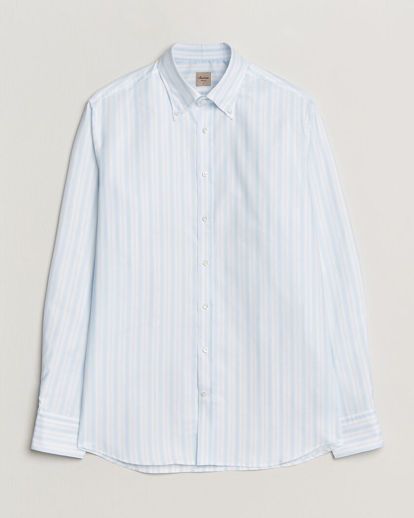 Stenströms Regular Fit Striped Oxford Shirt Light Blue – Blue