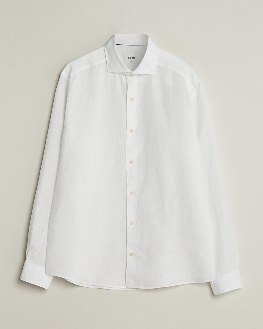 Eton Casual Fit Linen Shirt White – White