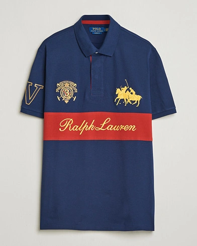 Polo Ralph Lauren Block Striped Polo Newport Navy – Blue