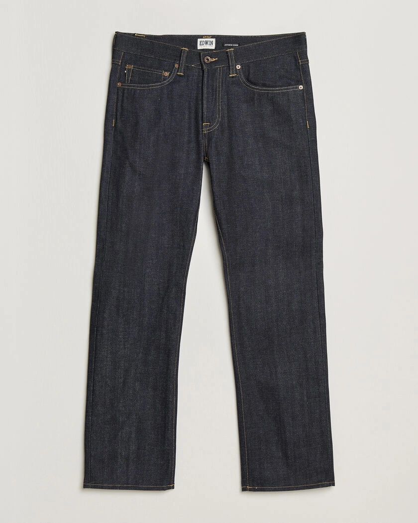 EDWIN No.47 Regular Straight Selvage Jeans Unwashed – Blue