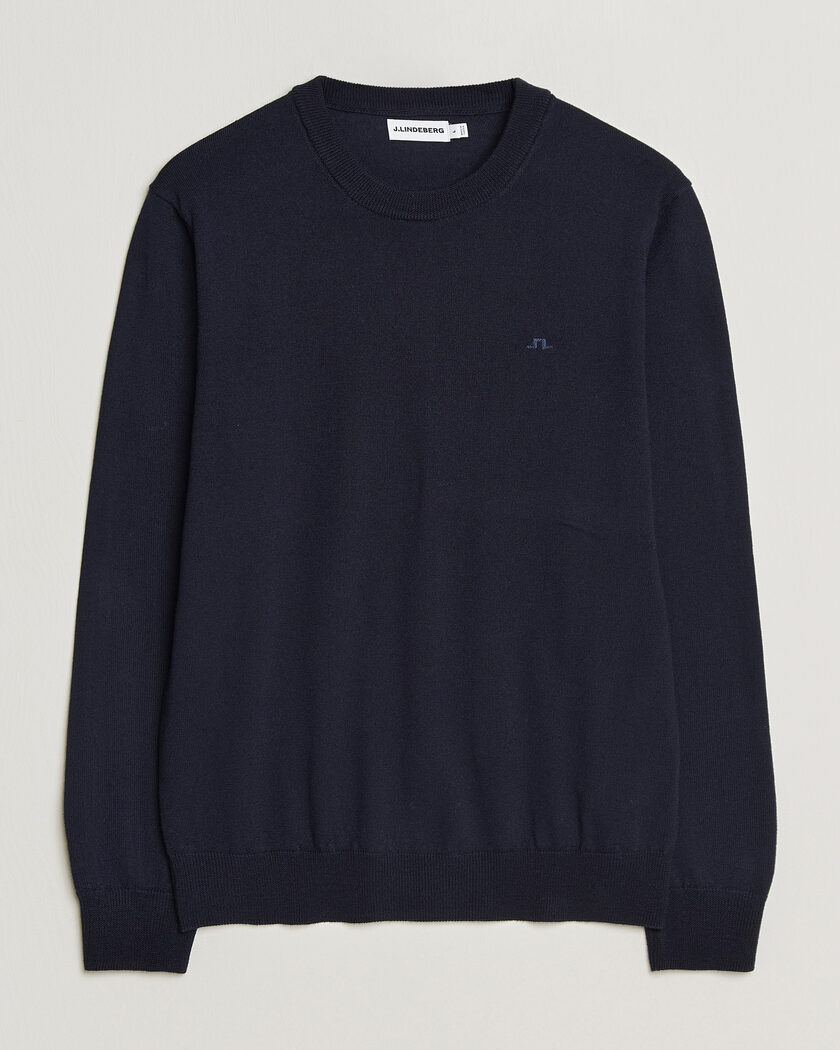 J.Lindeberg Keane Merino Crew Neck Pullover JL Navy – Blue