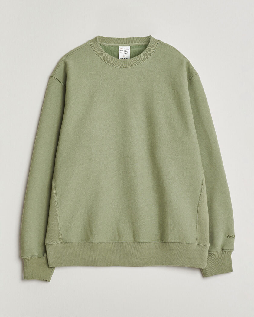 Nudie Jeans Hasse Crew Neck Sweatshirt Green – Green