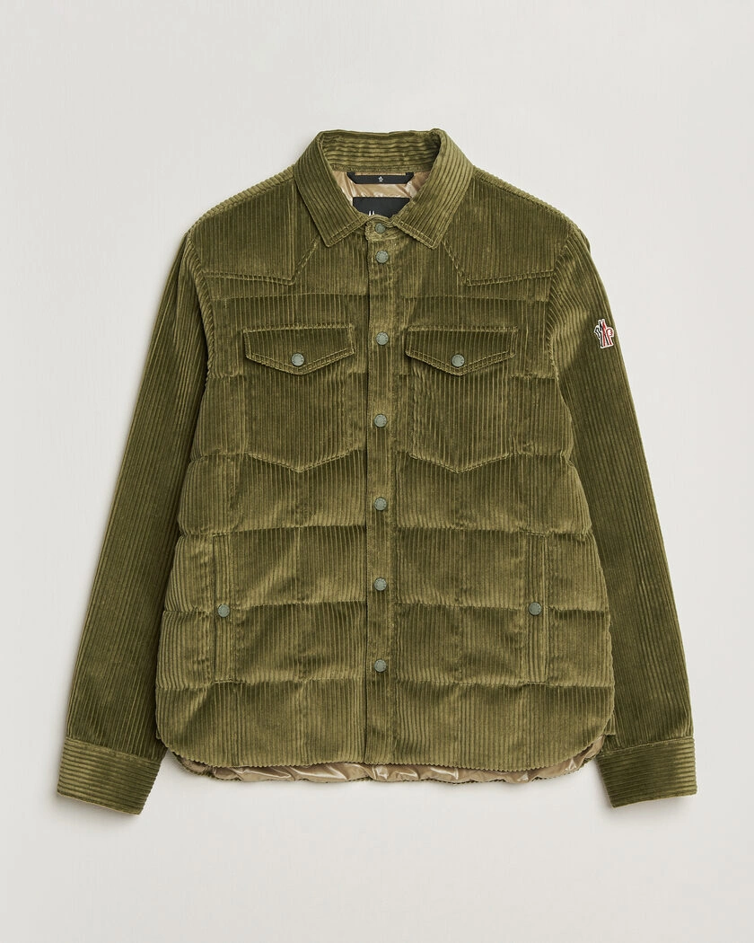 Moncler Grenoble Gelt Corduroy Shirt Jacket Military Green – Green
