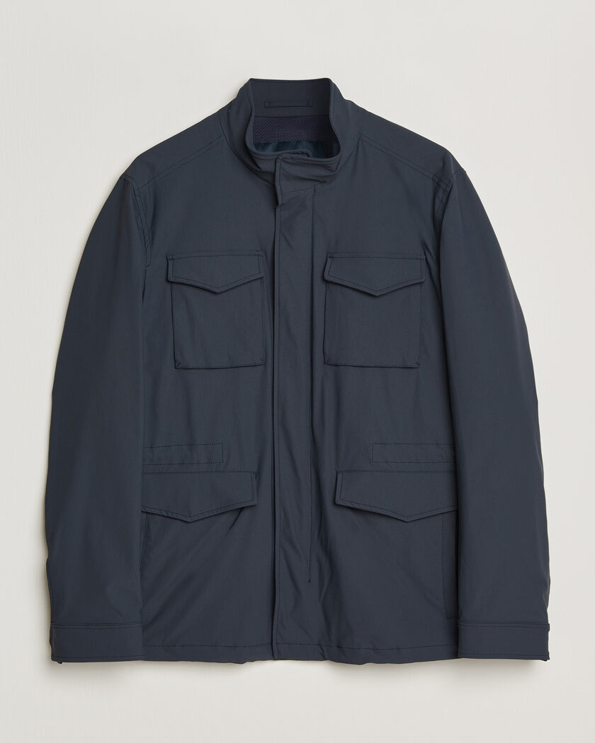 Herno Soft Nylon Field Jacket Navy – Blue