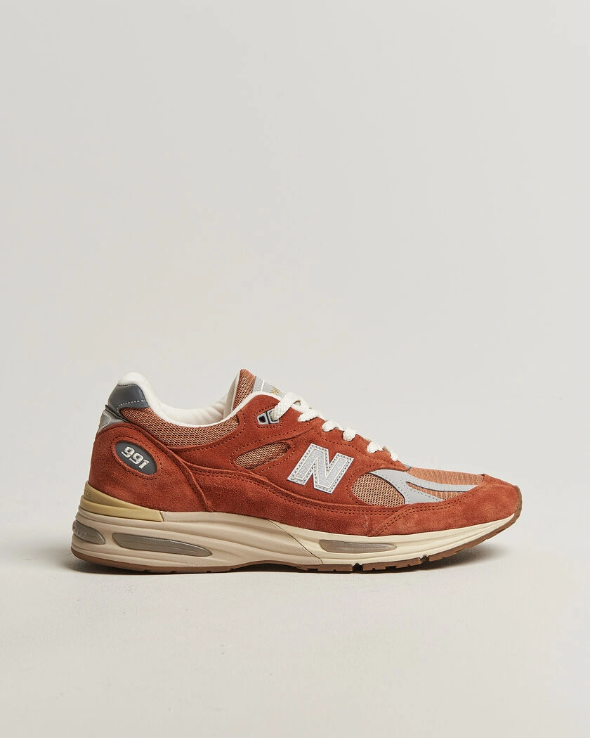 New Balance Made In US & UK New Balance Made in Made In UK 991v2 Porters Clay – Orange