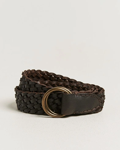 RRL Braided Belt Dark Brown – Brown
