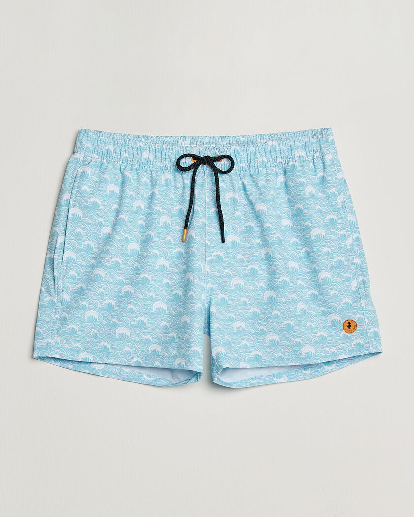 Save The Duck Printed Drawstring Swimshorts Waves – Blue