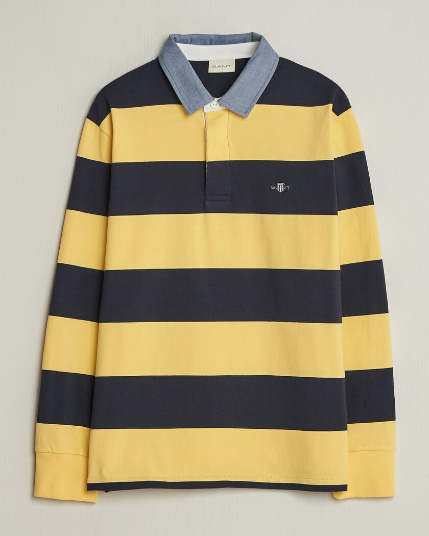 GANT Chambray Striped Heavy Rugger Banana Yellow – Yellow