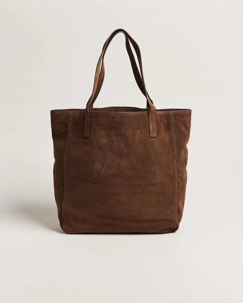 GANT Suede Tote Bag Mahogany Brown – Brown