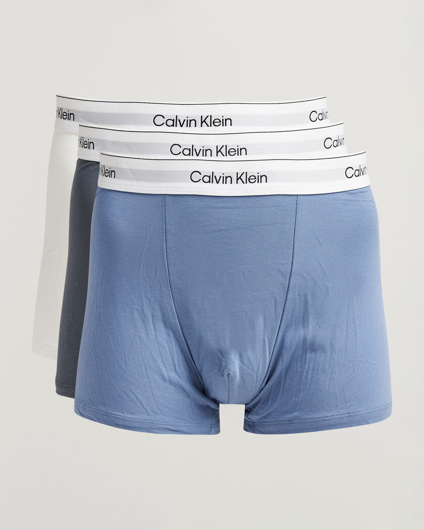 Calvin Klein 3-Pack Icon Cotton Stretch Relaxed Trunk Grey/Blue/White – Multi-colour