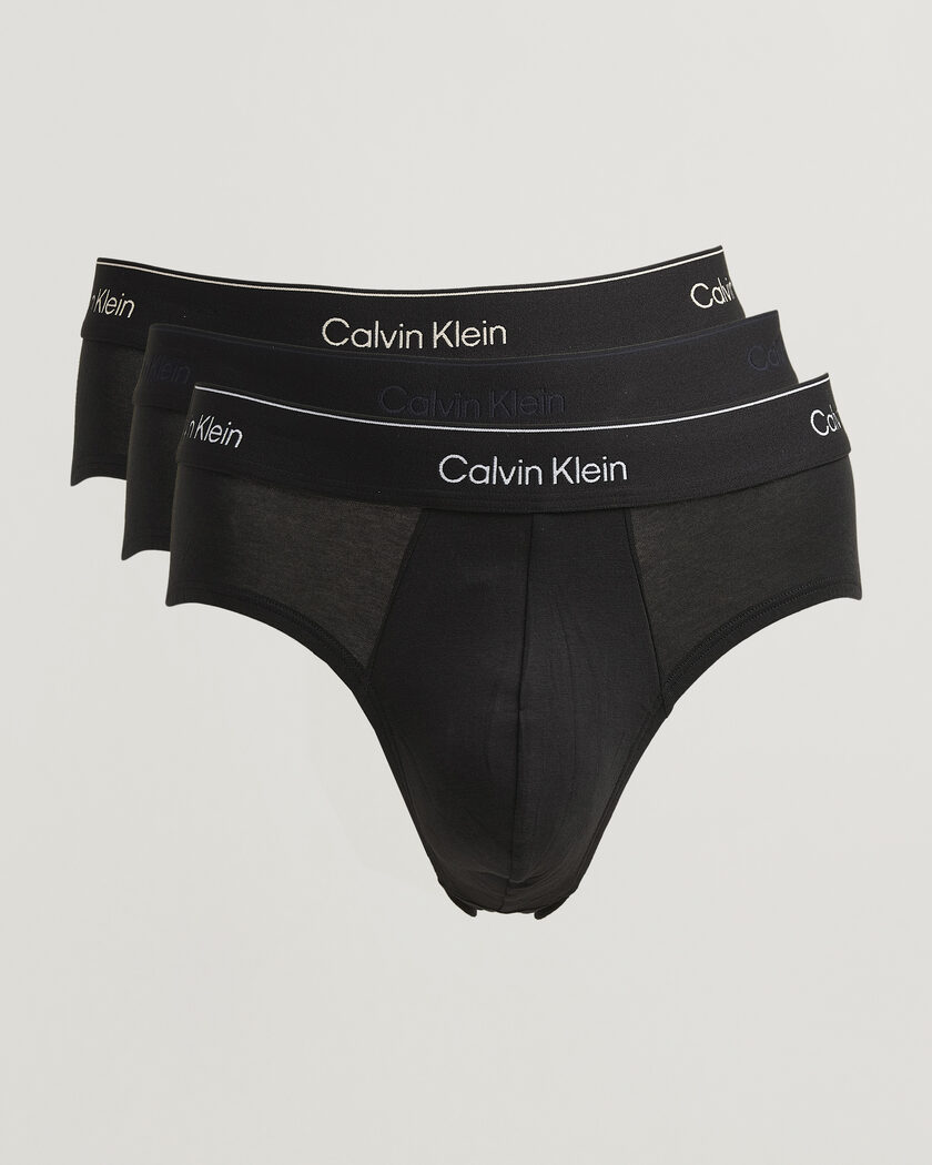Calvin Klein 3-Pack Icon Cotton Stretch Hip Brief Black – Black