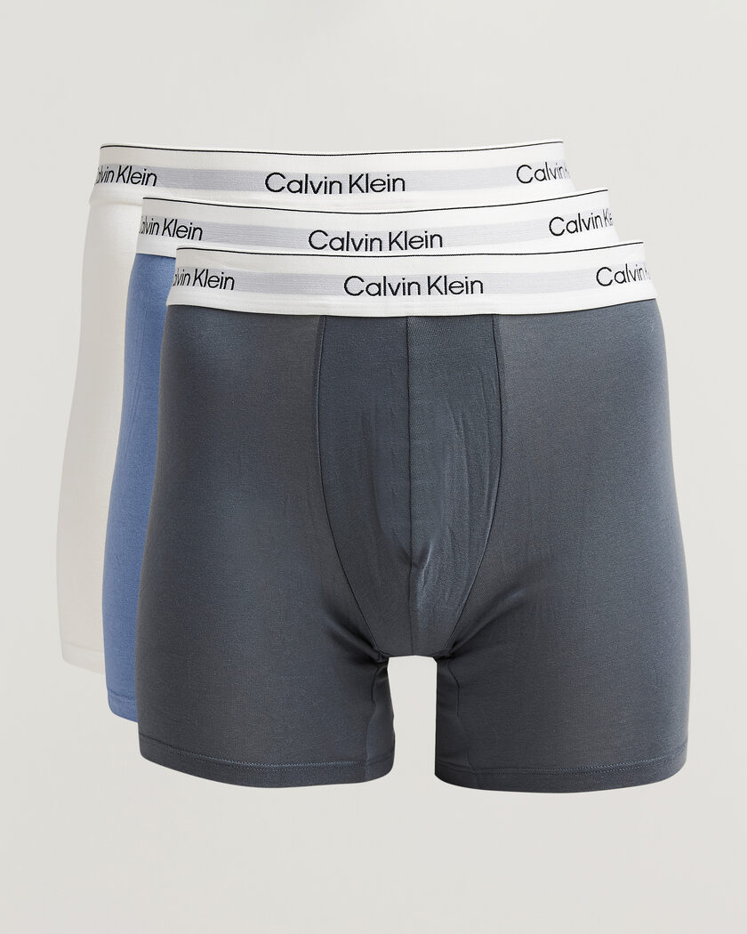 Calvin Klein 3-Pack Icon Cotton Stretch Boxer Brief Grey/Blue/White – Multi-colour