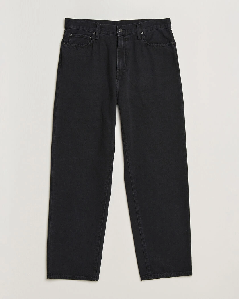 Carhartt WIP Aaron Pant Smith Denim Grey Stone Wash – Black