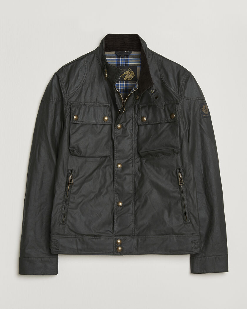 Belstaff Racemaster Waxed Jacket Faded Olive – Green