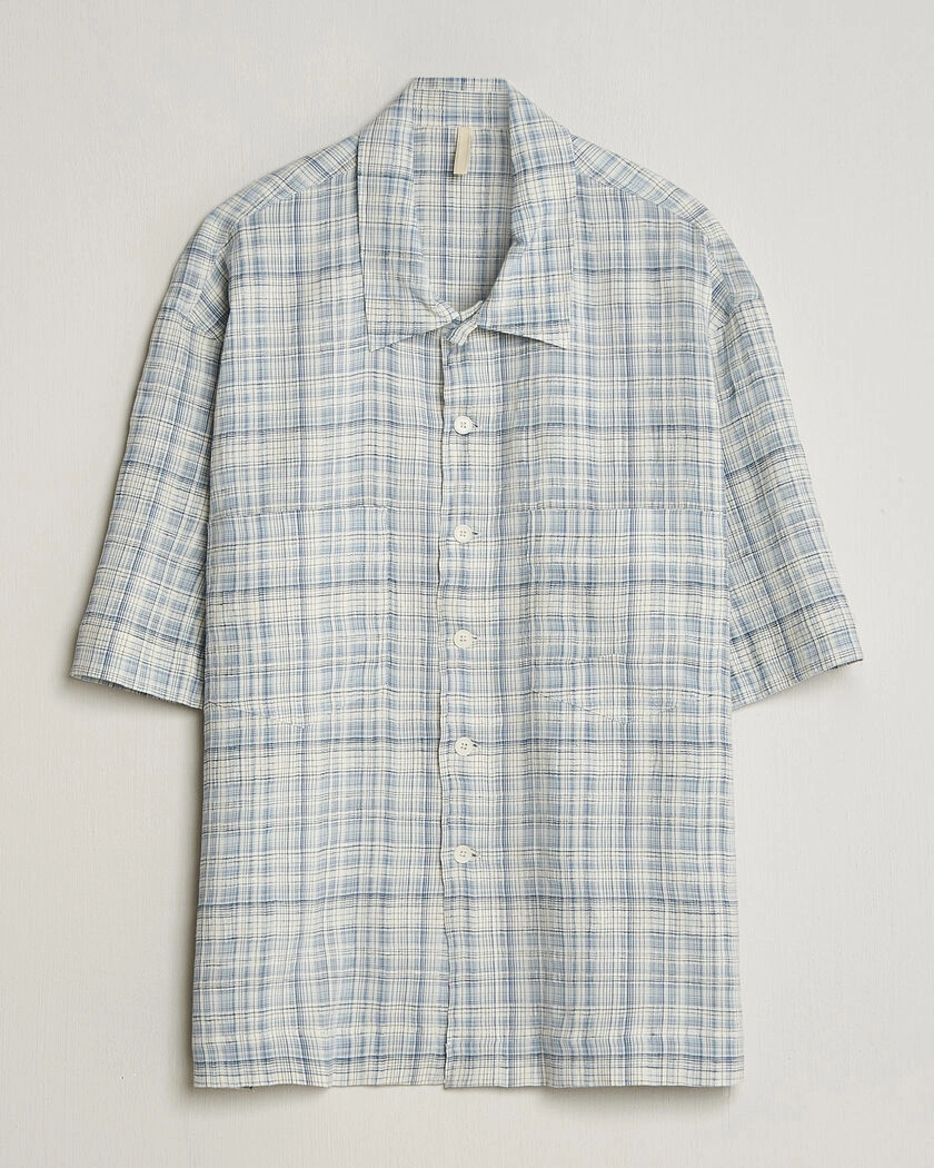 Sunflower Adam Short Sleeve Shirt Light Blue Check – Blue