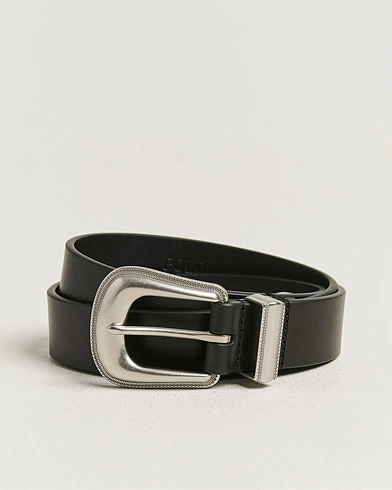 Polo Ralph Lauren Western Leather Belt Black – Black