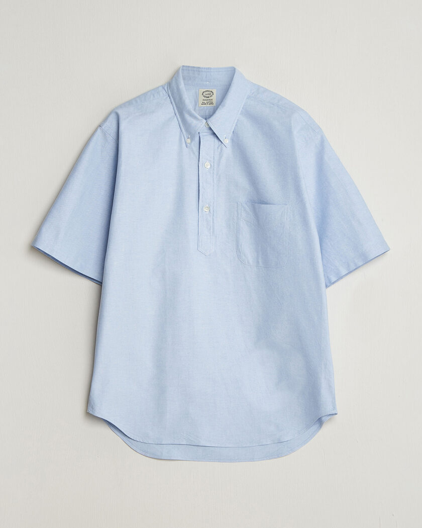 Kamakura Shirts Vintage Ivy Half Sleeve Oxford Popover Light Blue – Blue