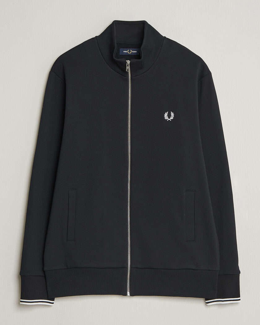 Fred Perry Full Zip Sweatshirt Black – Black