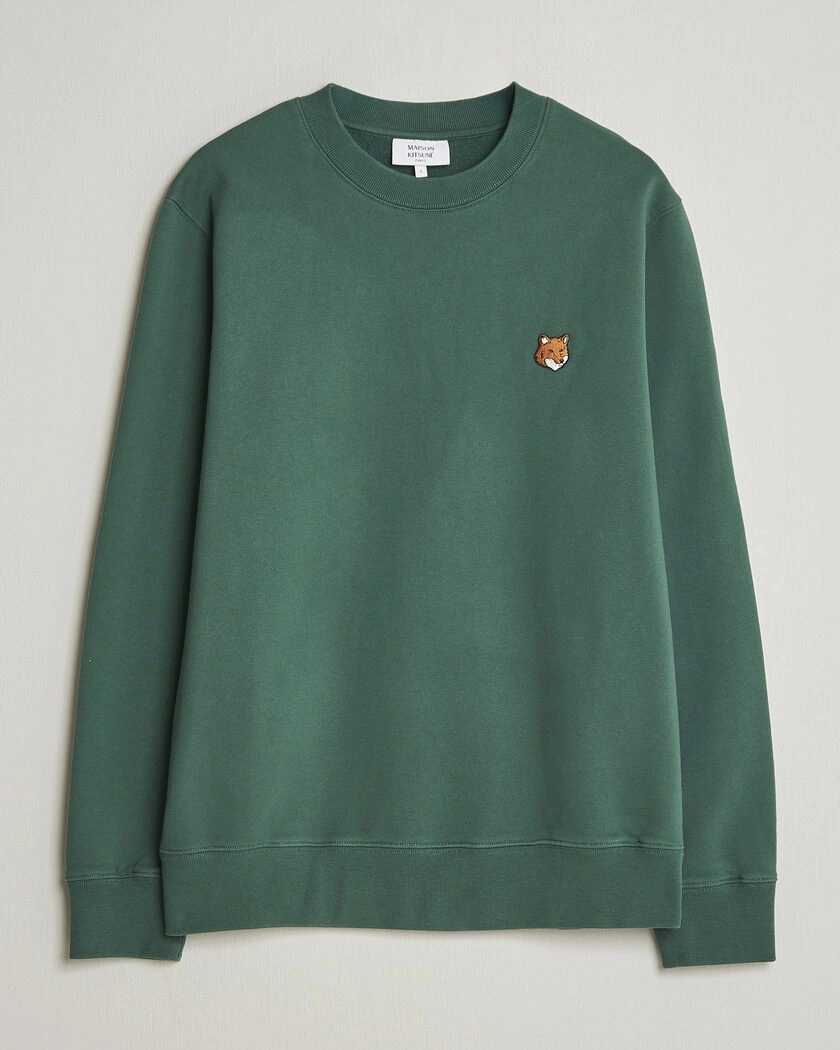 Maison Kitsuné Fox Head Sweatshirt Bottle Green – Green