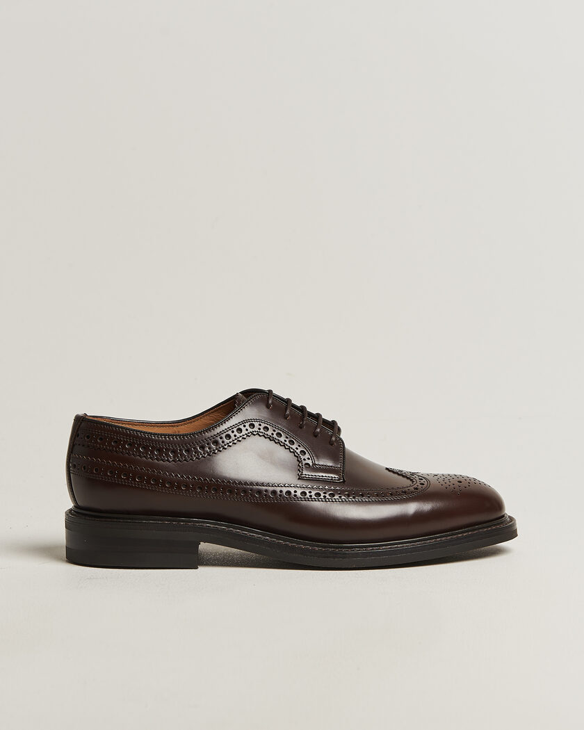 Loake Shoemakers Sovereign Longwing Leather Derby Dark Brown – Brown