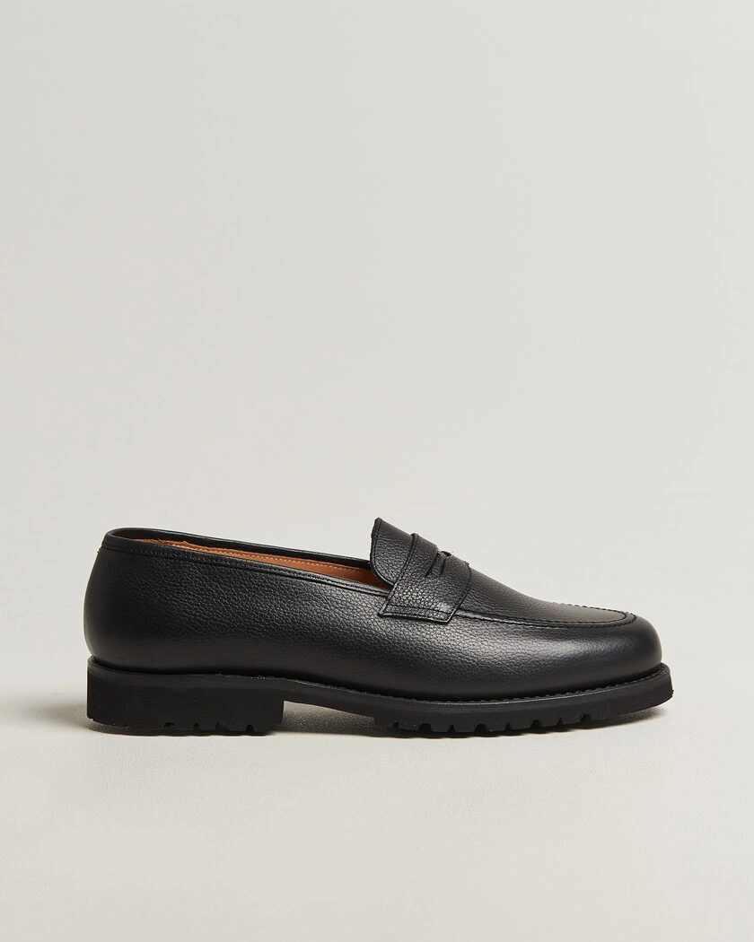 Myrqvist Stenhammar II Vibram Loafer Black Grained Calf – Black