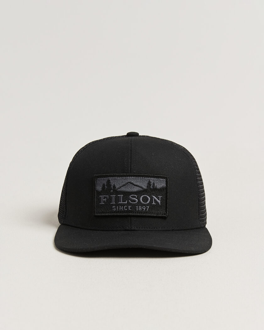 Filson Scenic Waxed Logger Mesh Cap Black – Black