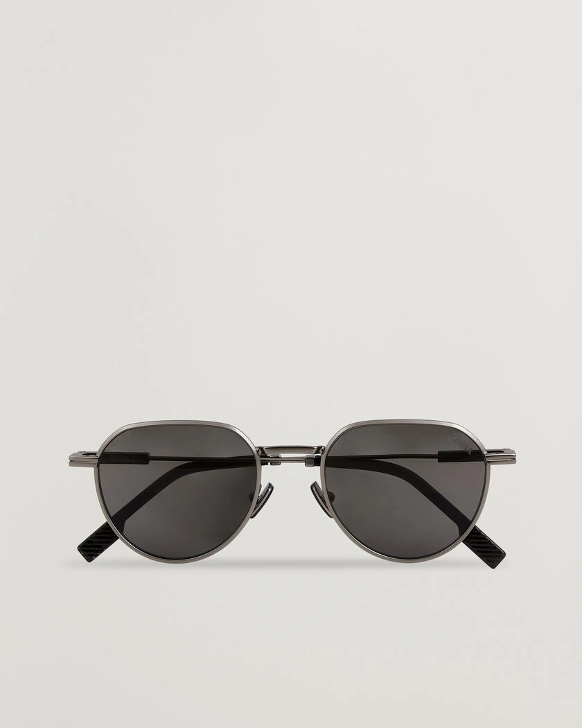 Zegna EZ0297 Sunglasses Gunmetal – Black