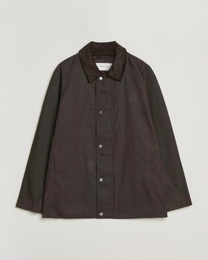 A Day's March Limestone Waxed Jacket Dark Brown – Brown