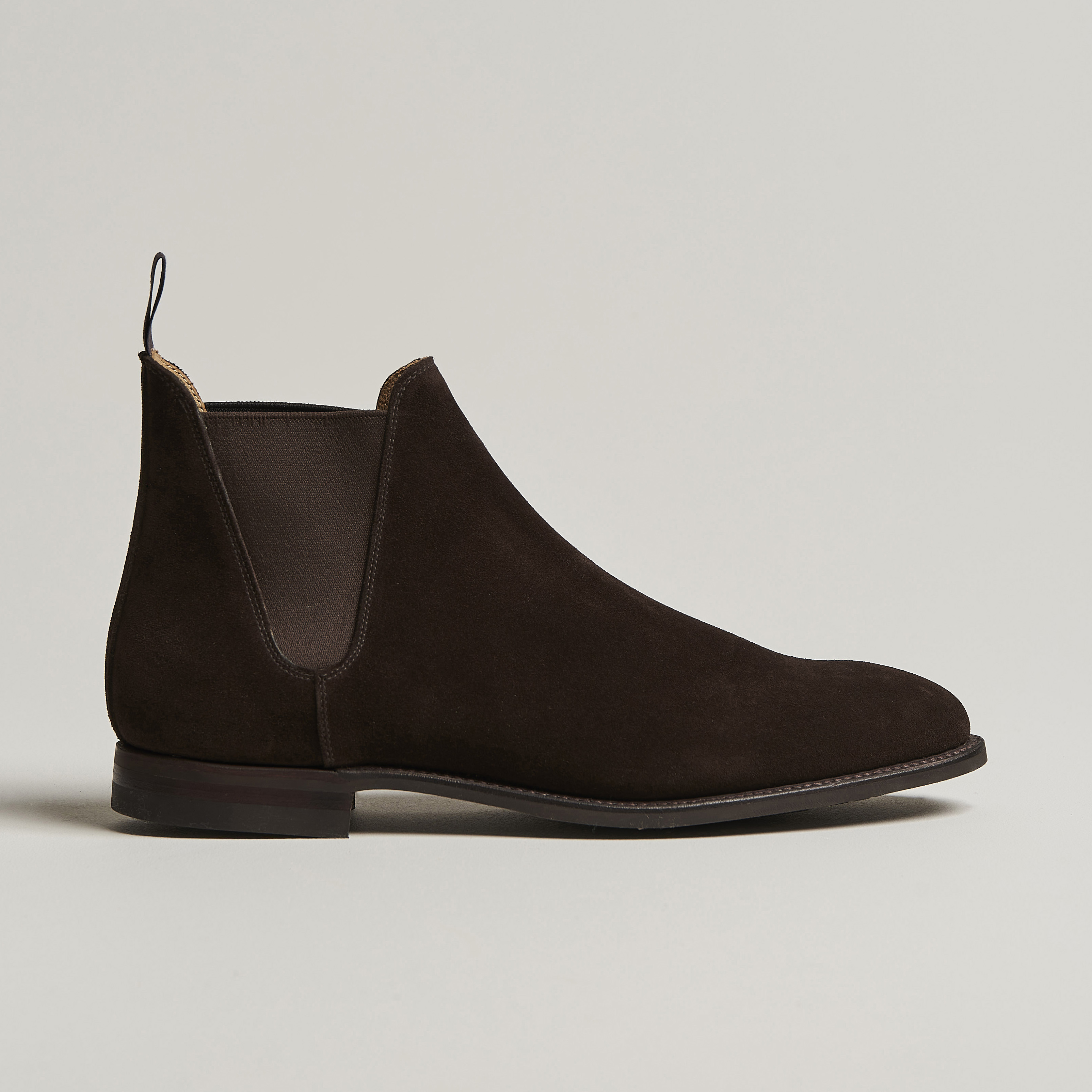 Crockett & Jones Chelsea 8 Boot Dark Brown Suede at CareOfCarl.com