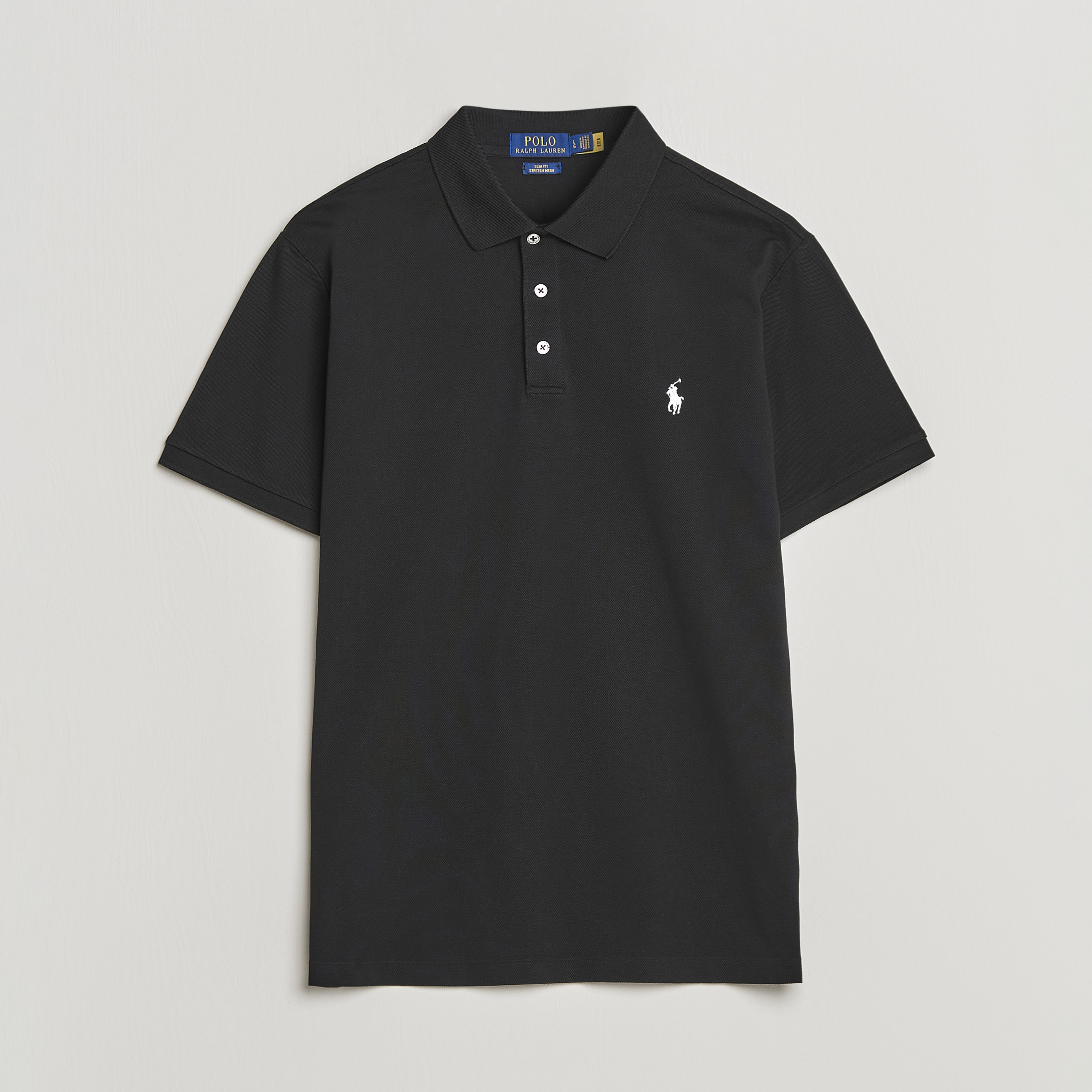 Polo Ralph Lauren Slim Fit Stretch Polo Black at CareOfCarl.com