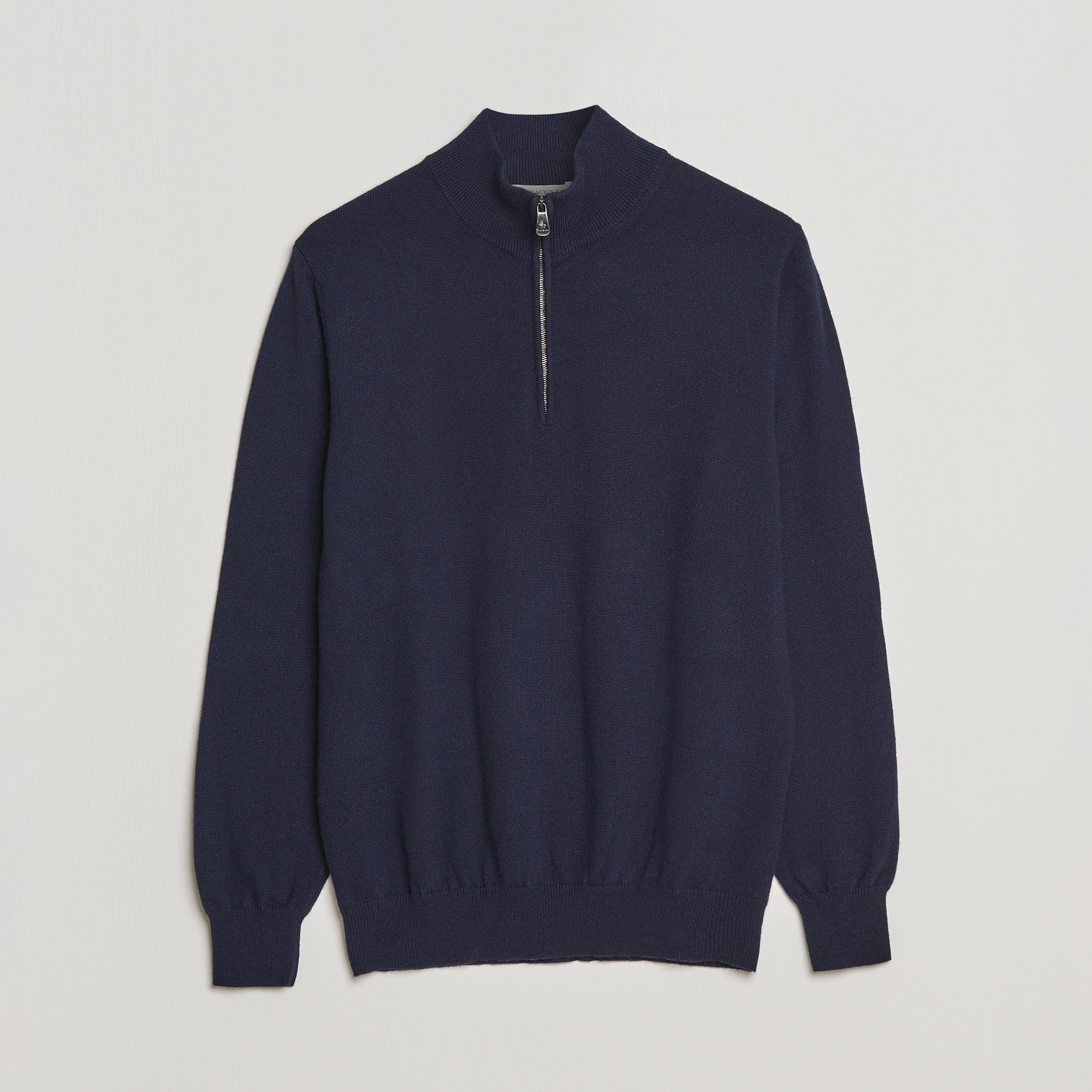 Piacenza Cashmere Cashmere Half Zip Sweater Navy at CareOfCarl.com