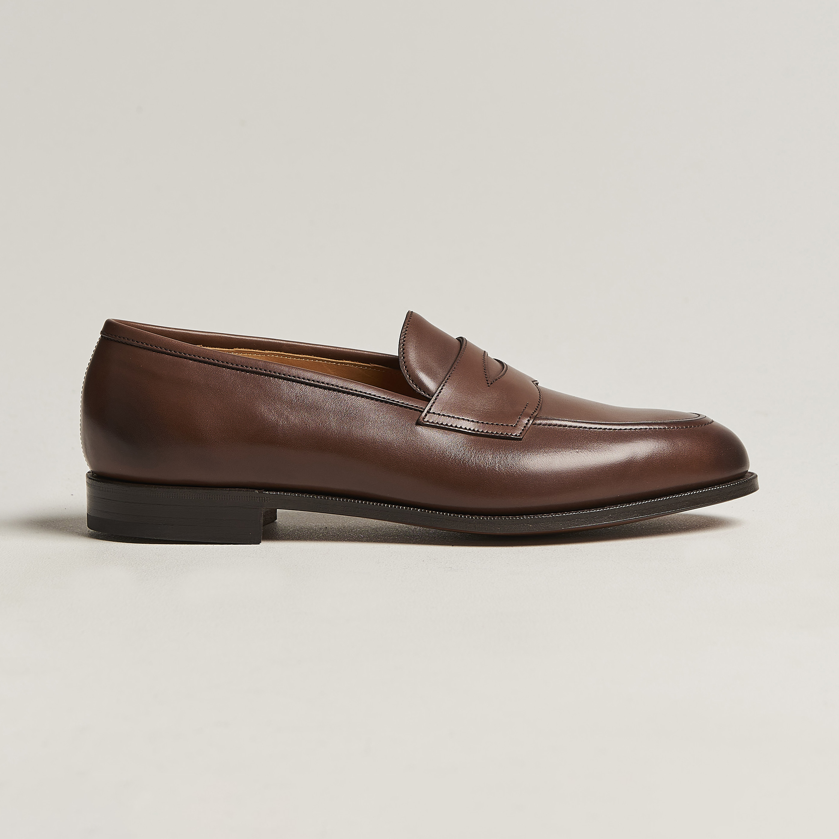 Edward Green Piccadilly Penny Loafer Dark Oak Antique at CareOfCarl.com