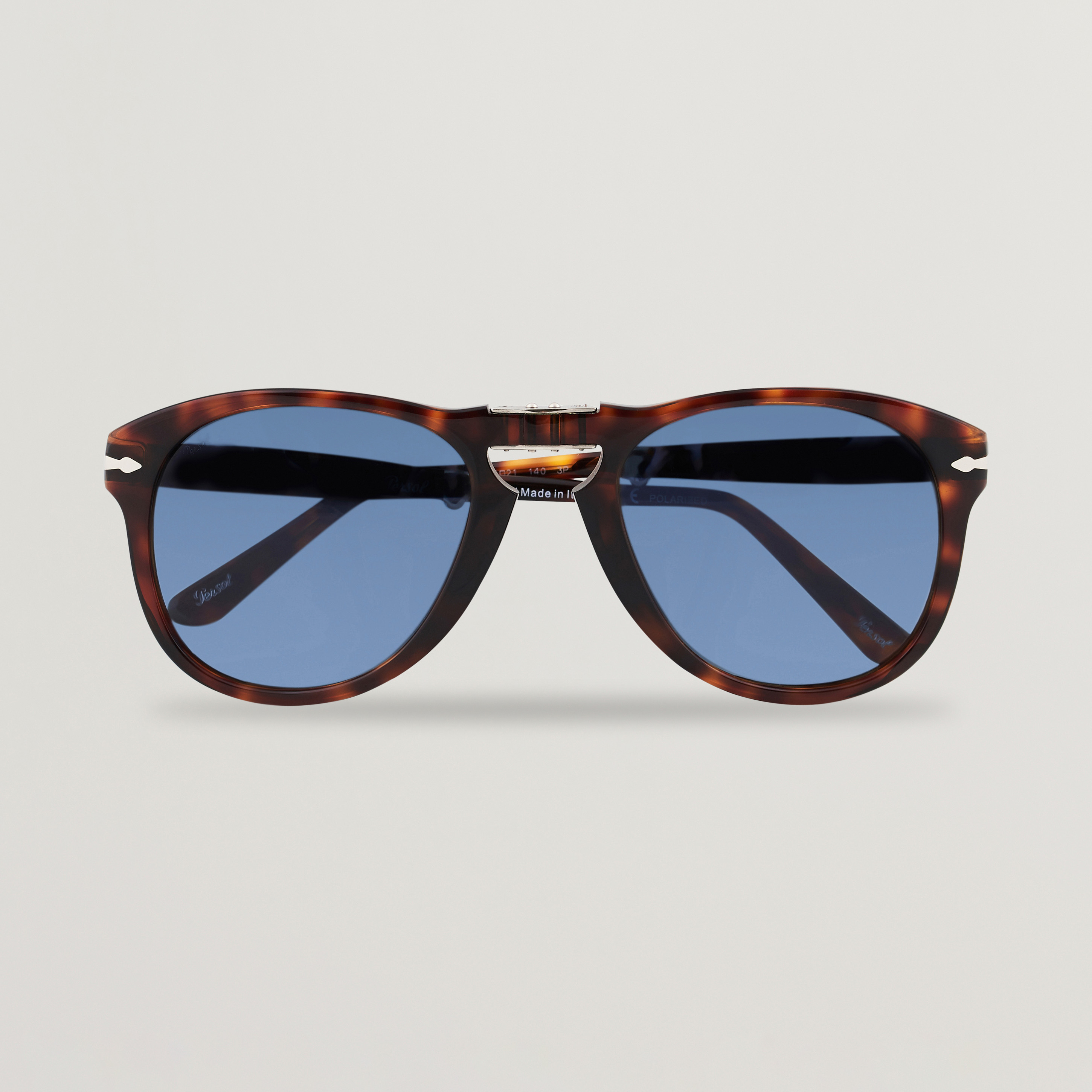 Persol 0PO0714 Folding Sunglasses Havana Blue Gradient at