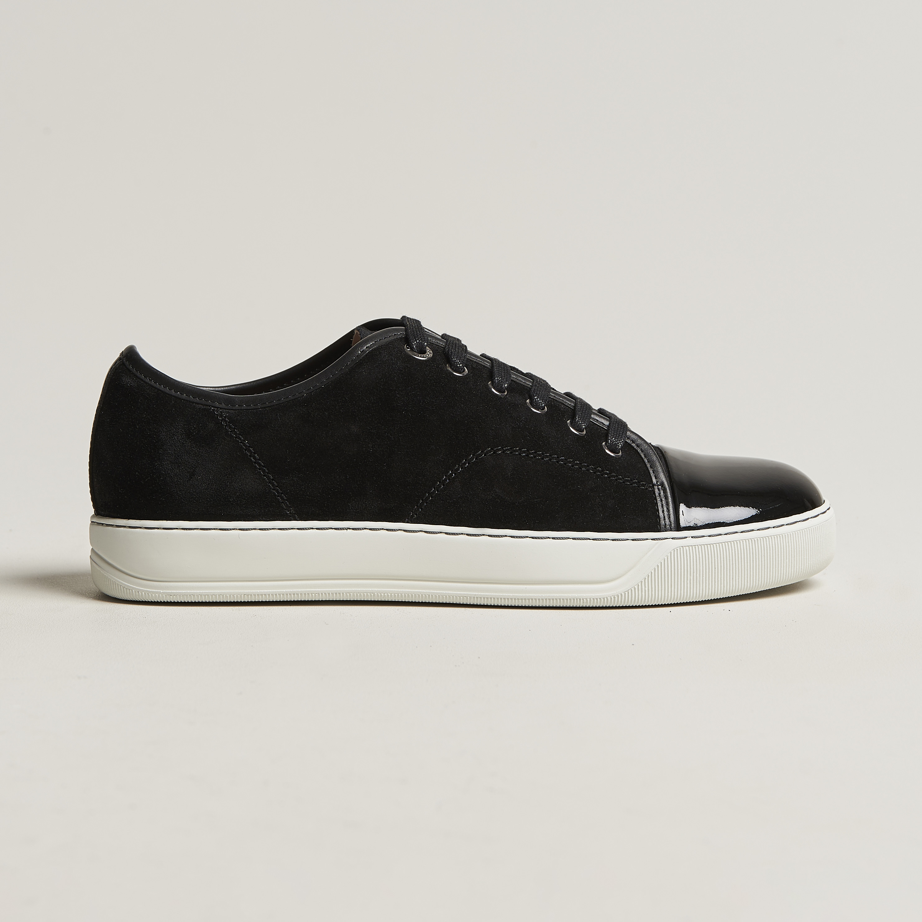 Lanvin Patent Cap Toe Sneaker Black at CareOfCarl.com