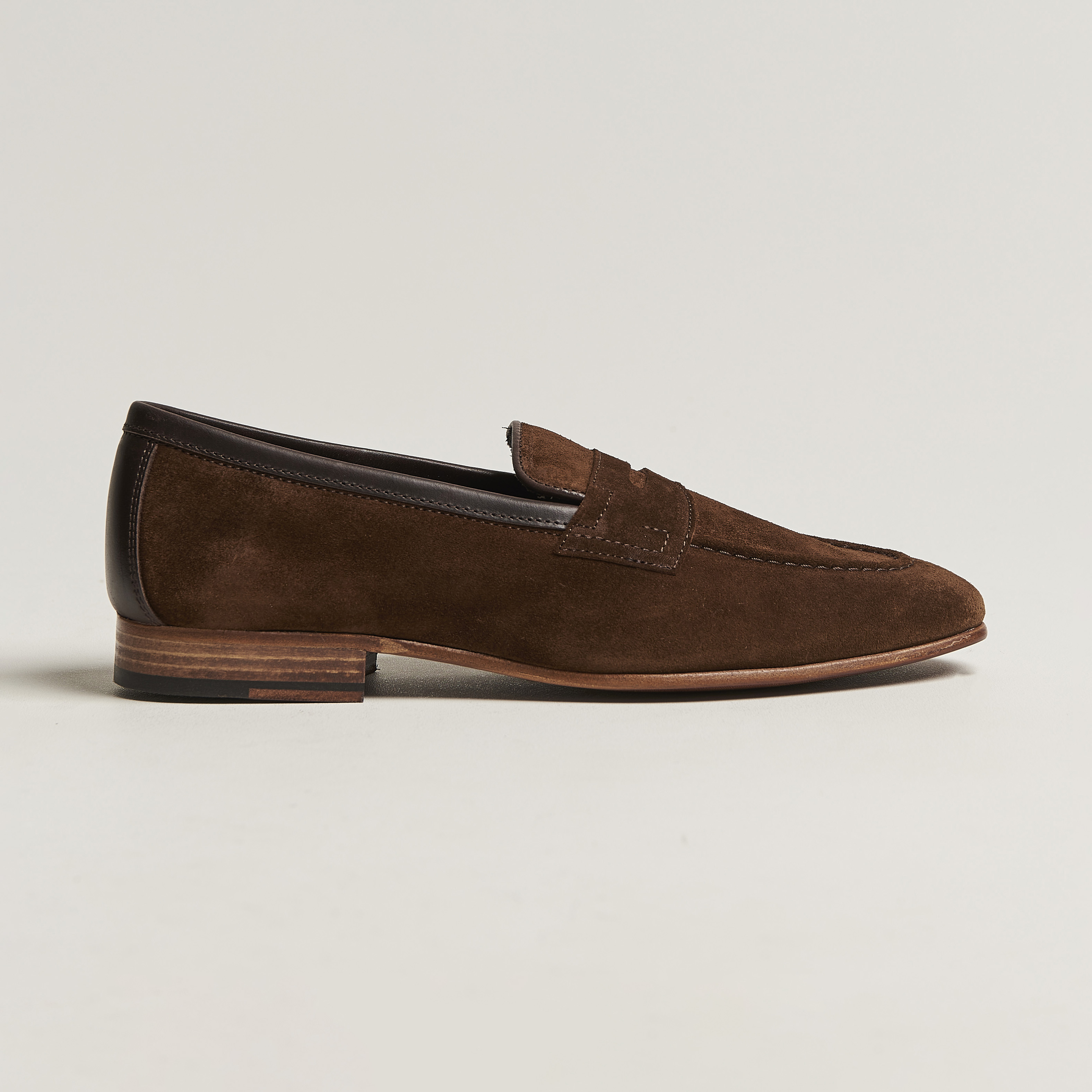 Loake Lifestyle Darwin Loafer Dark Brown Suede at CareOfCarl.com