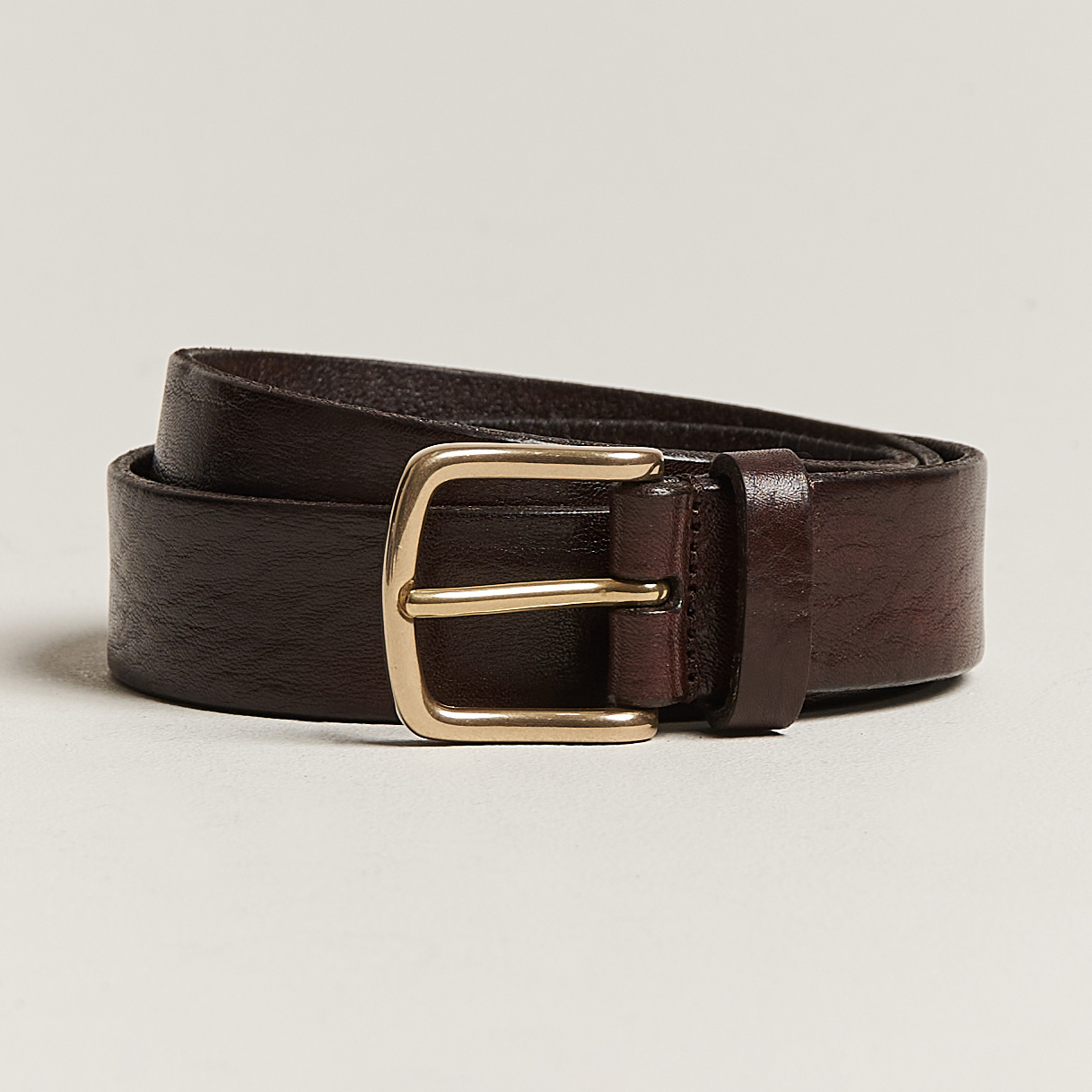 Anderson's Leather Belt 3 cm Dark Brown at CareOfCarl.com