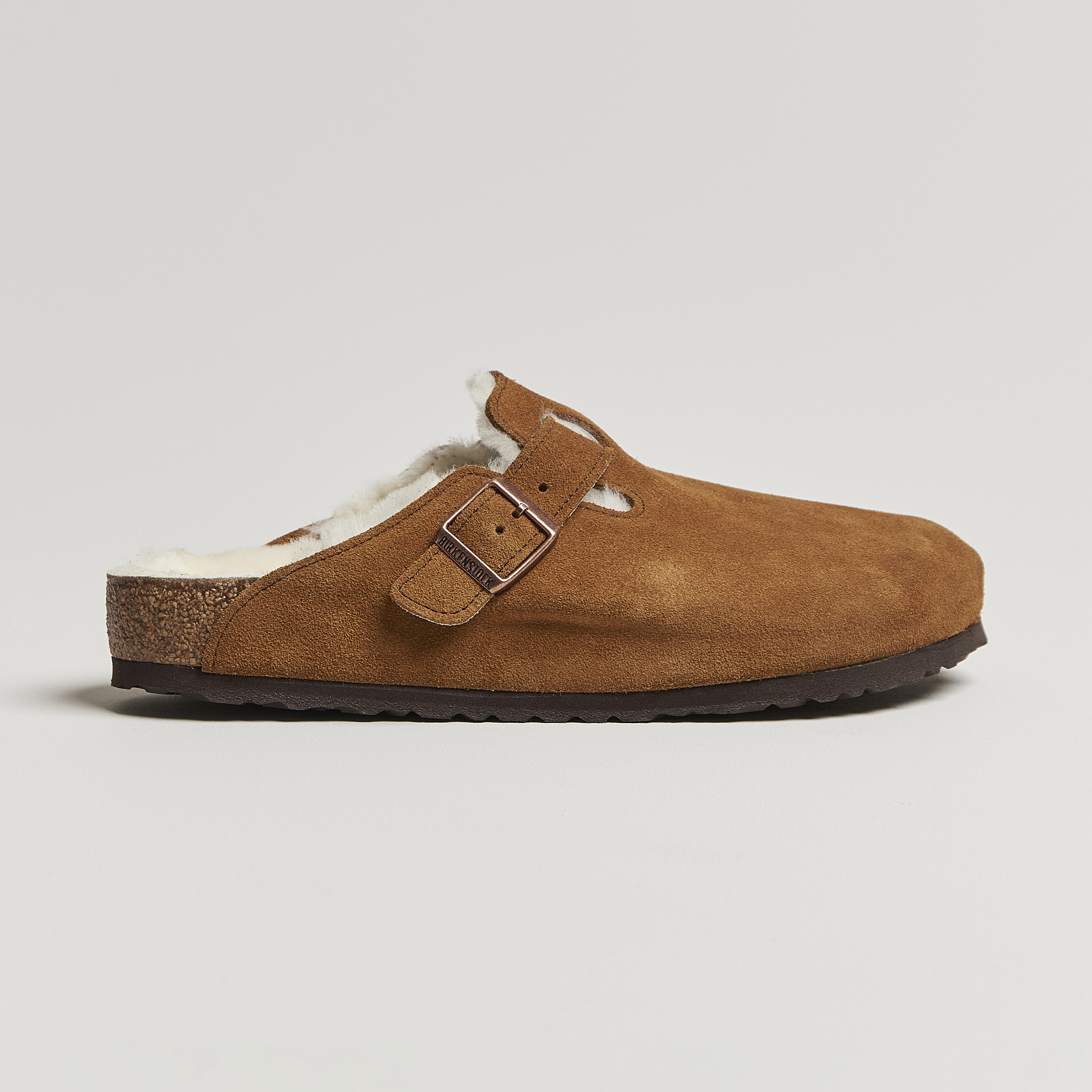 BIRKENSTOCK Boston Shearling Mink Suede at CareOfCarl.com