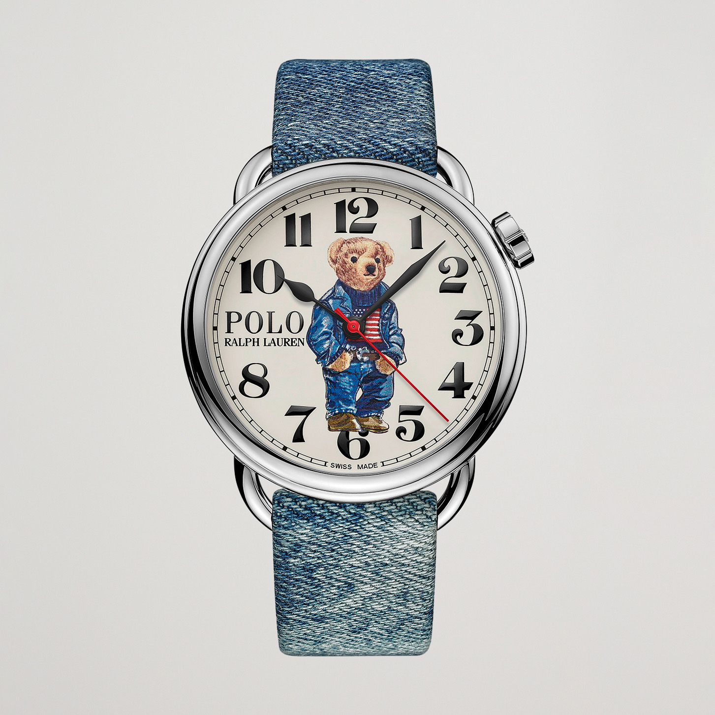 Polo Ralph Lauren 42mm Automatic Denim Flag Bear Steel With White Dial at C