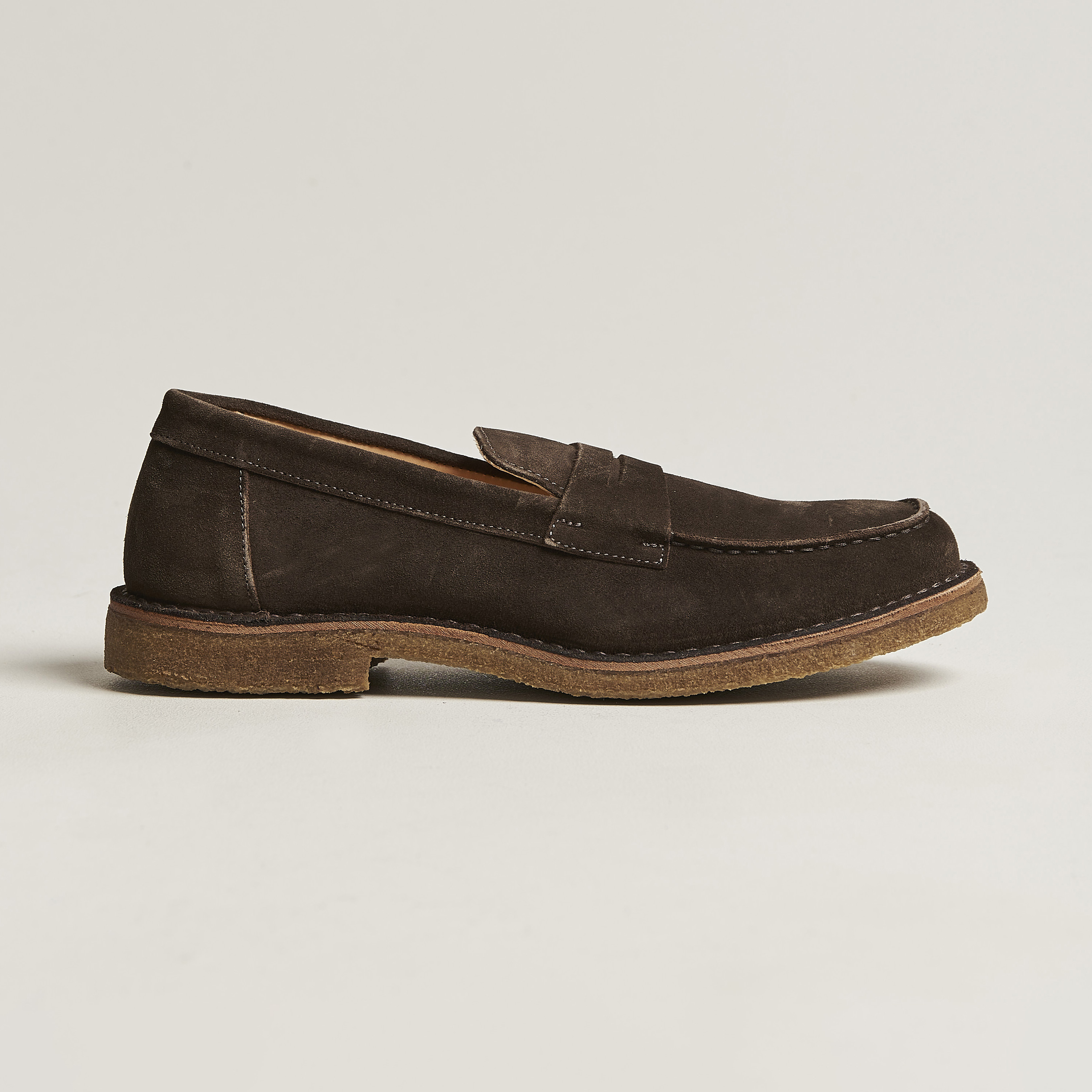 Astorflex Mokaflex Loafers Dark Brown Suede at CareOfCarl