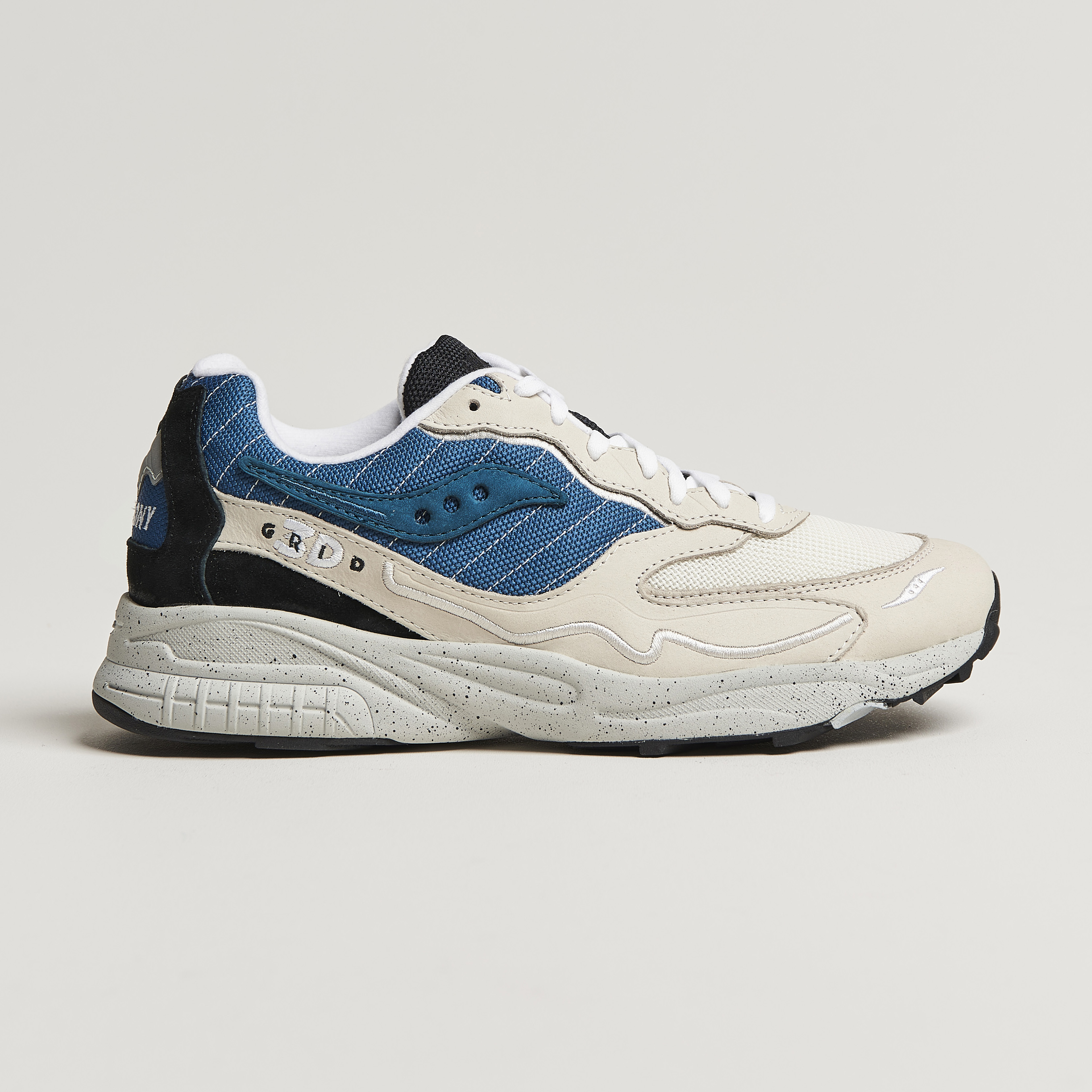 Saucony Grid Hurricane Sneaker Cream/Blue at CareOfCarl.com