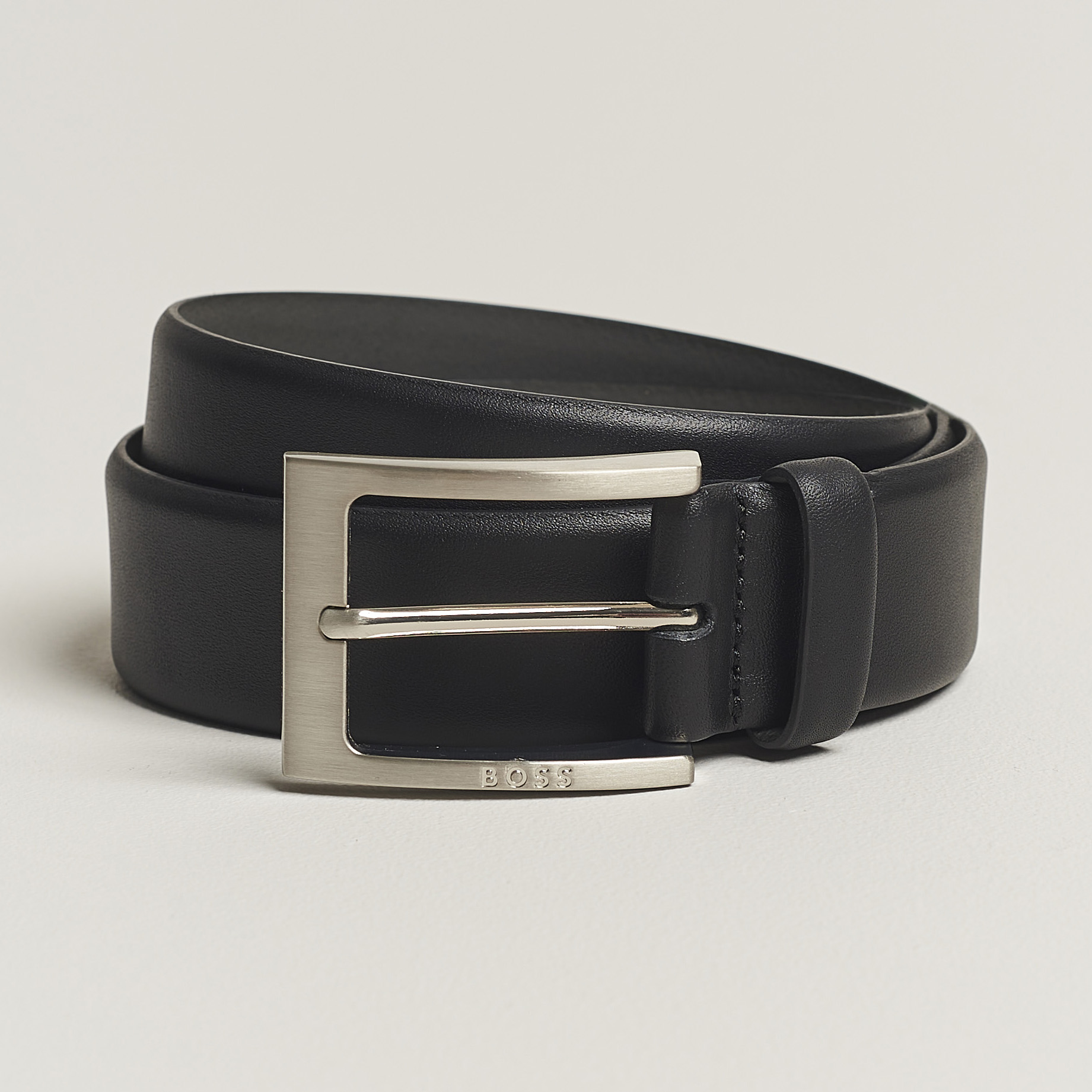 Barnabie Leather Belt 3,5 cm Black at CareOfCarl.com