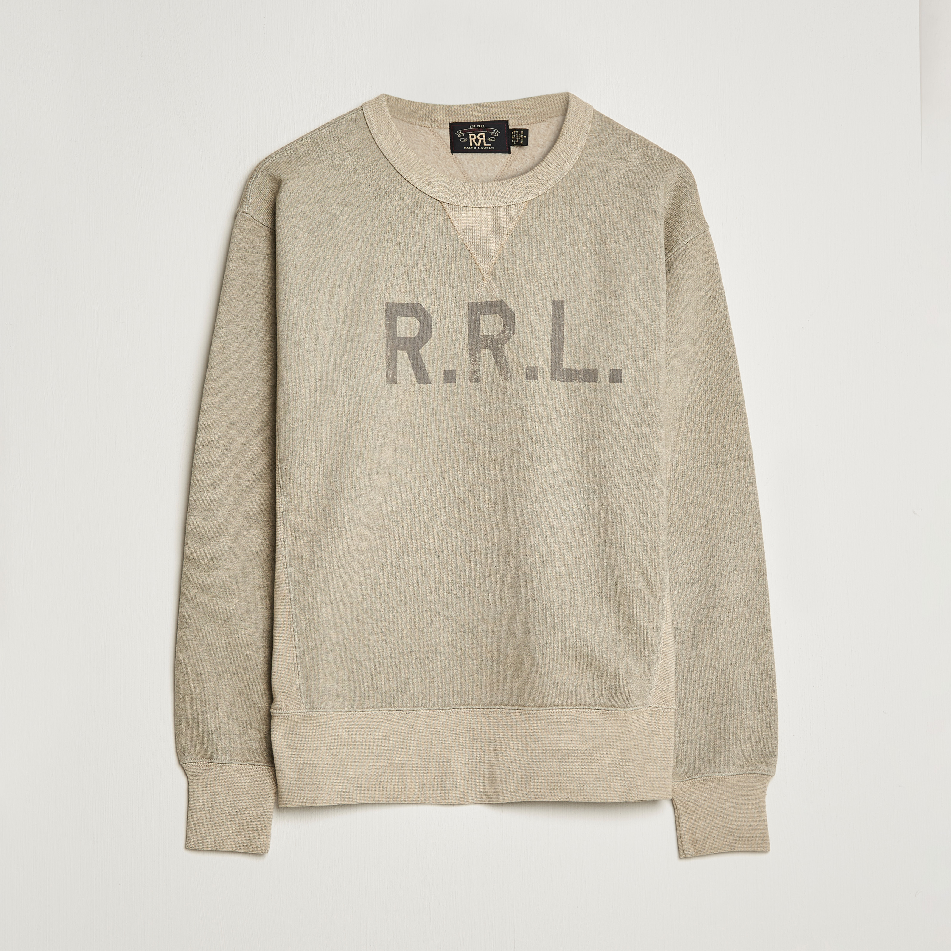 RRL Double V Sweatshirt Trainer Heather at CareOfCarl.com