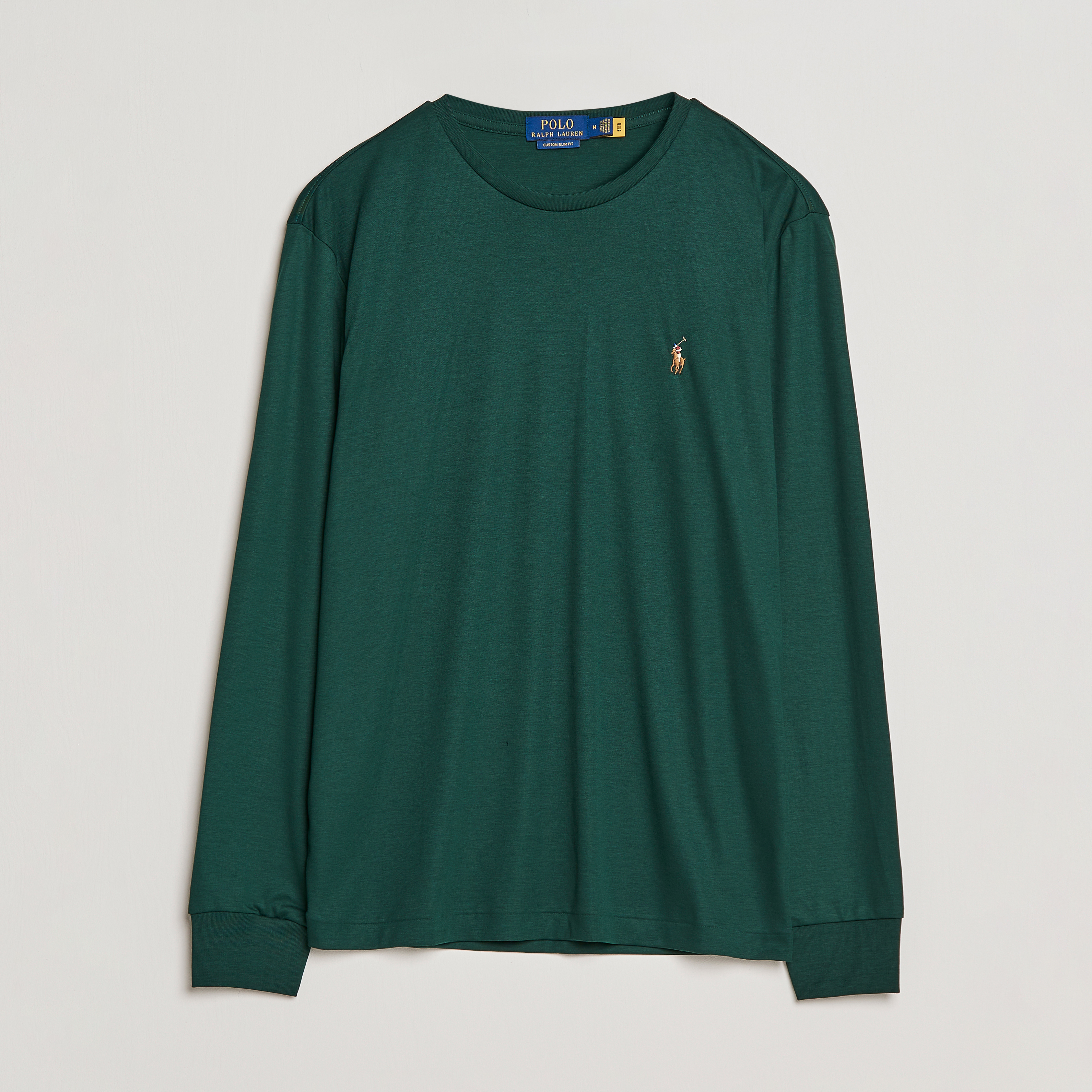 ralph lauren green long sleeve polo