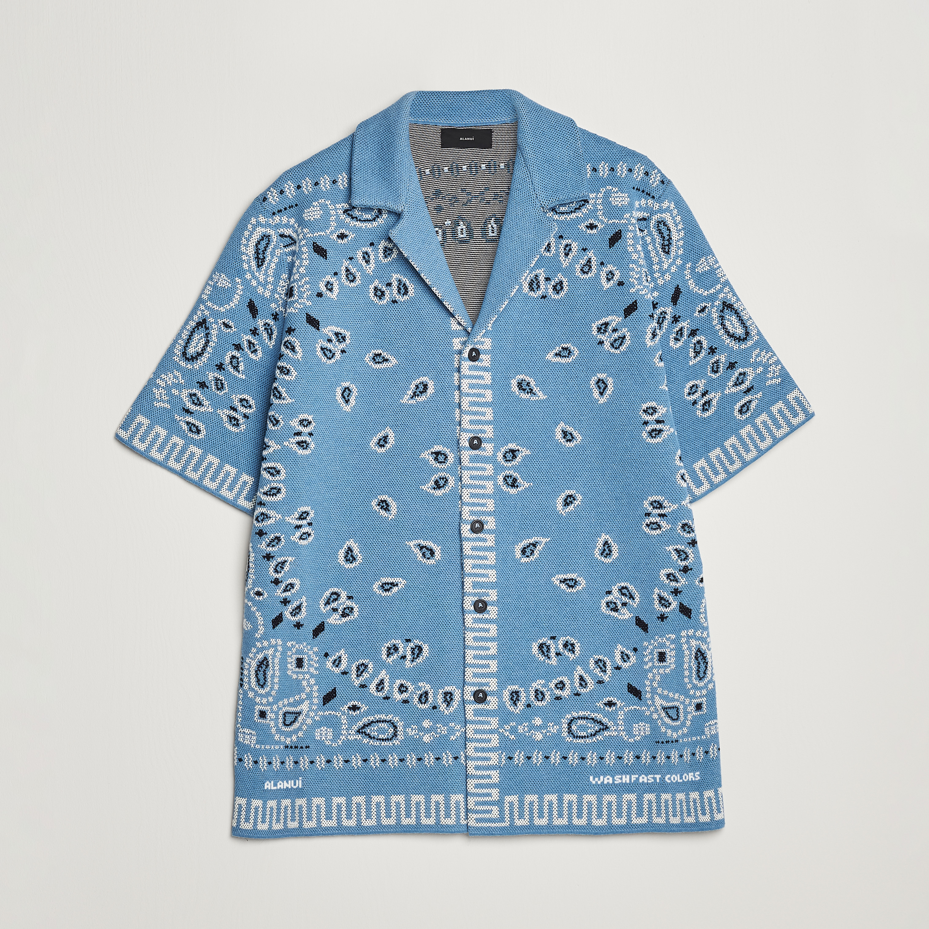 bandana-print piqué-cotton short sleeve shirt, Alanui