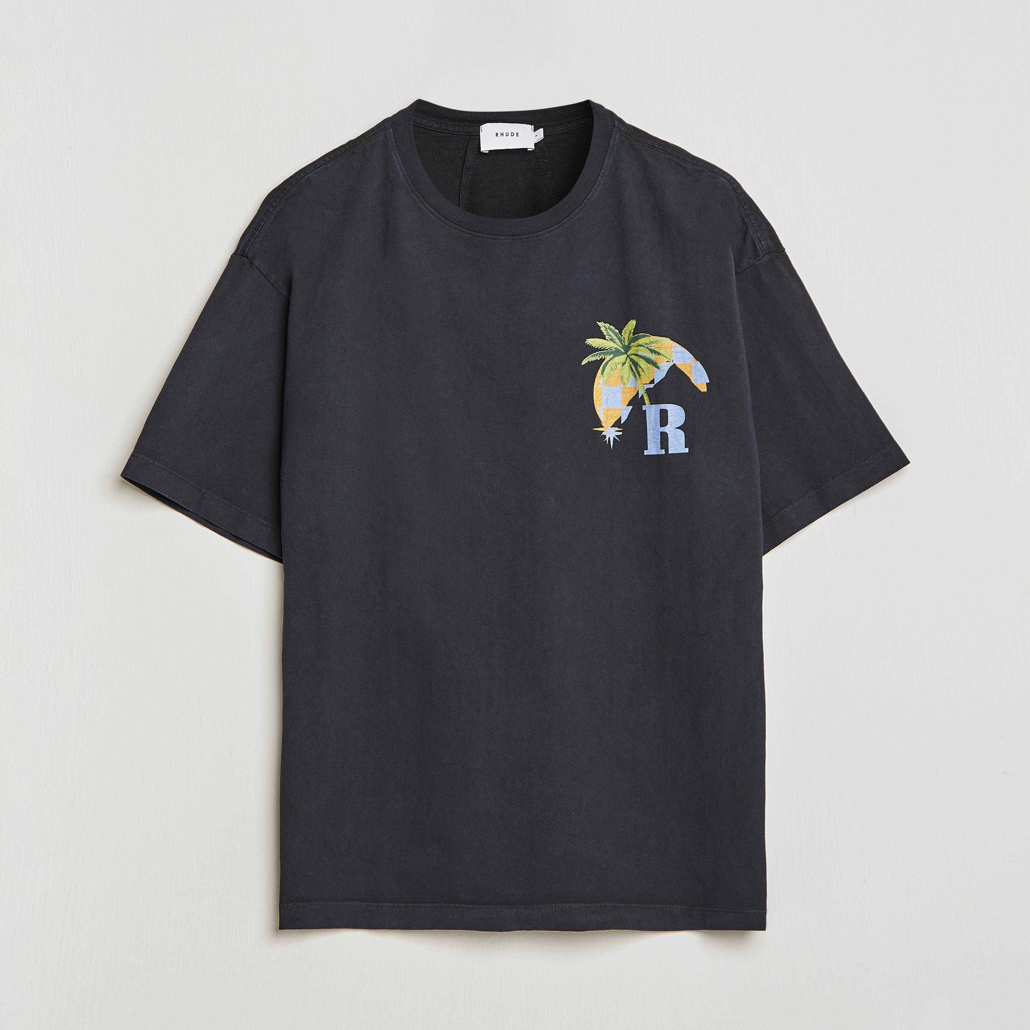 Rhude Moonlight Tropics T-Shirt Black at CareOfCarl.com