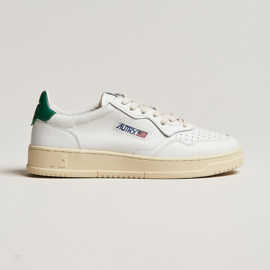 Autry Medalist Low Sneaker White/Green at CareOfCarl.com