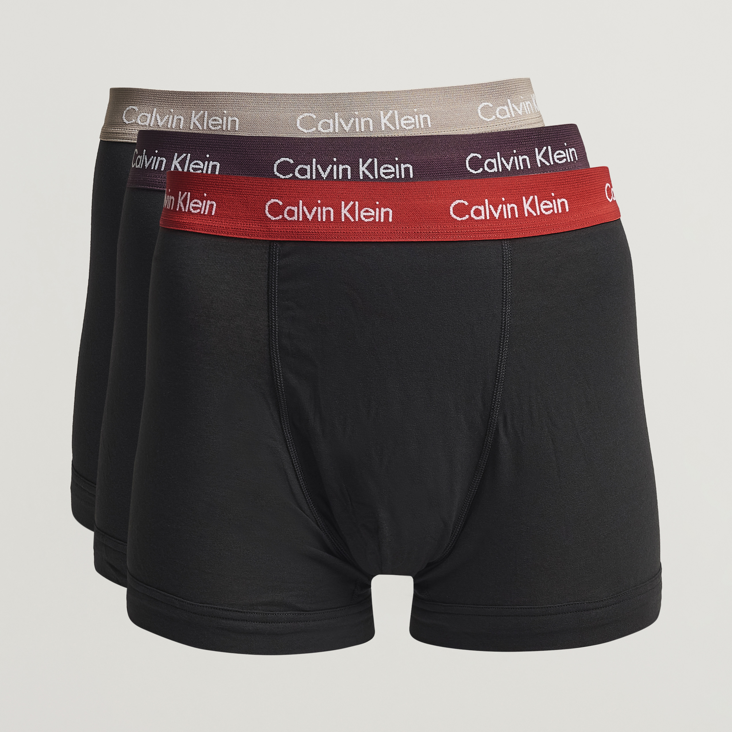 Calvin Klein Cotton Stretch Trunk 3-Pack Black at CareOfCarl.com