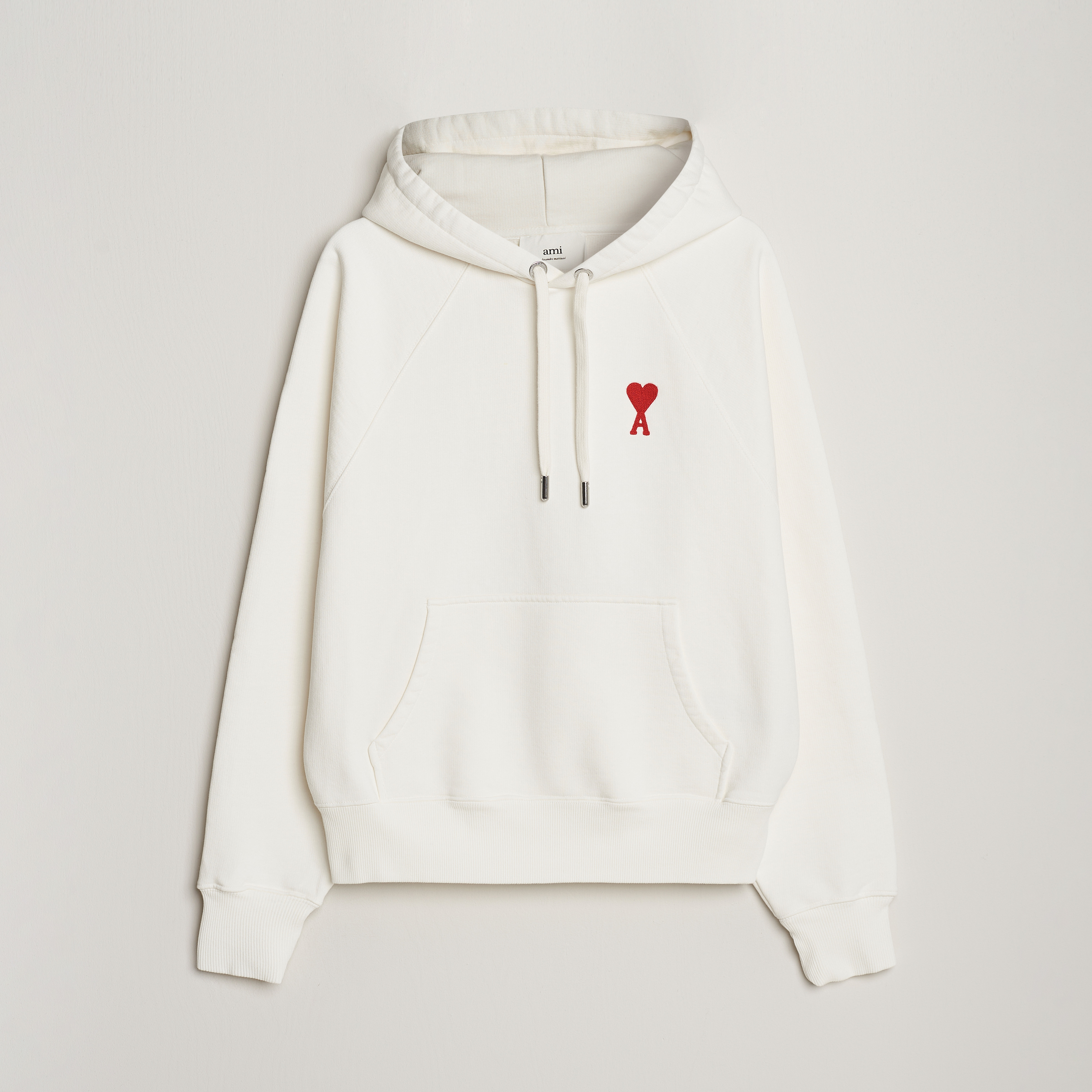 AMI Big Heart Logo Hoodie Natural White at CareOfCarl.com