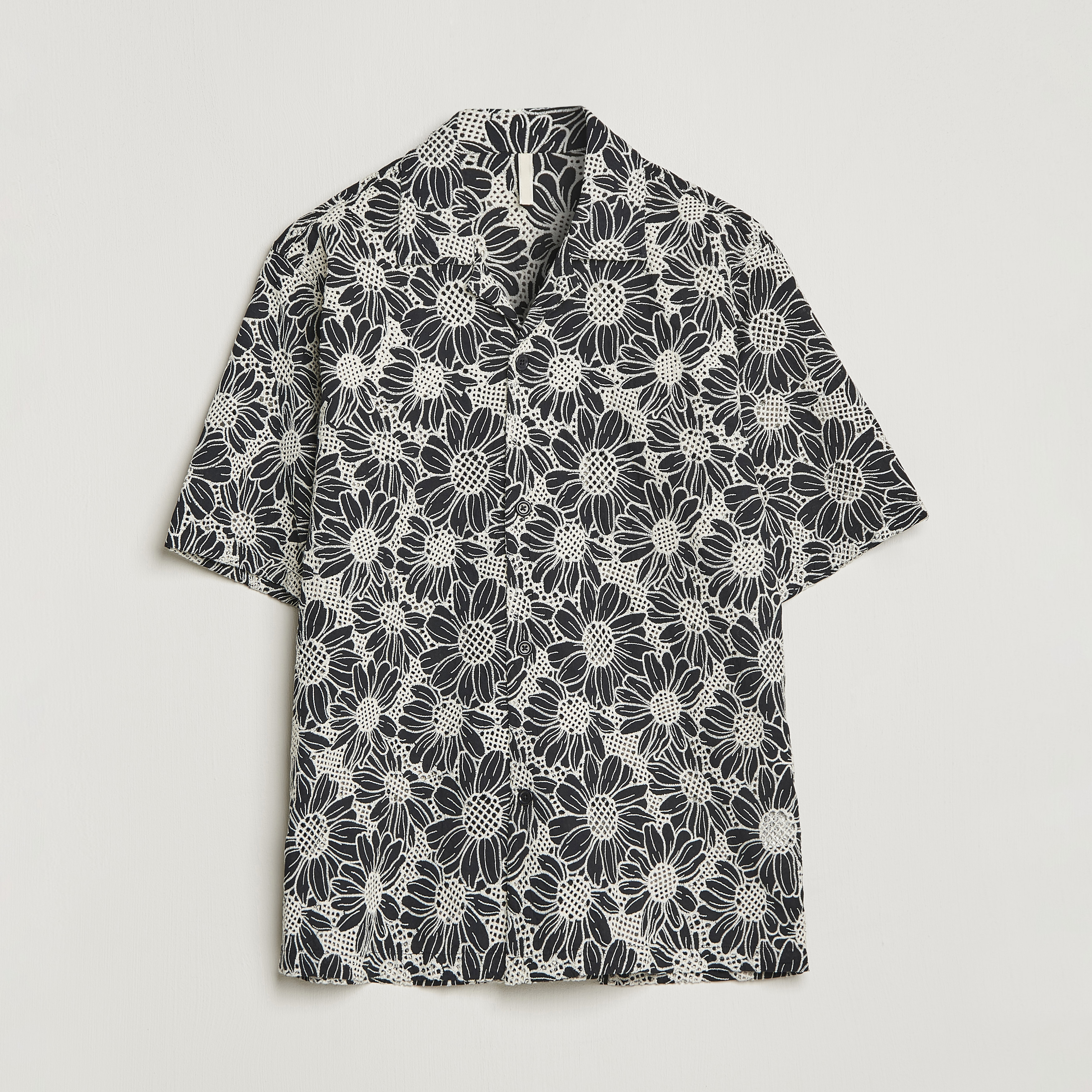 Sunflower Cayo Floral Short Sleeve Shirt Black at CareOfCarl.com